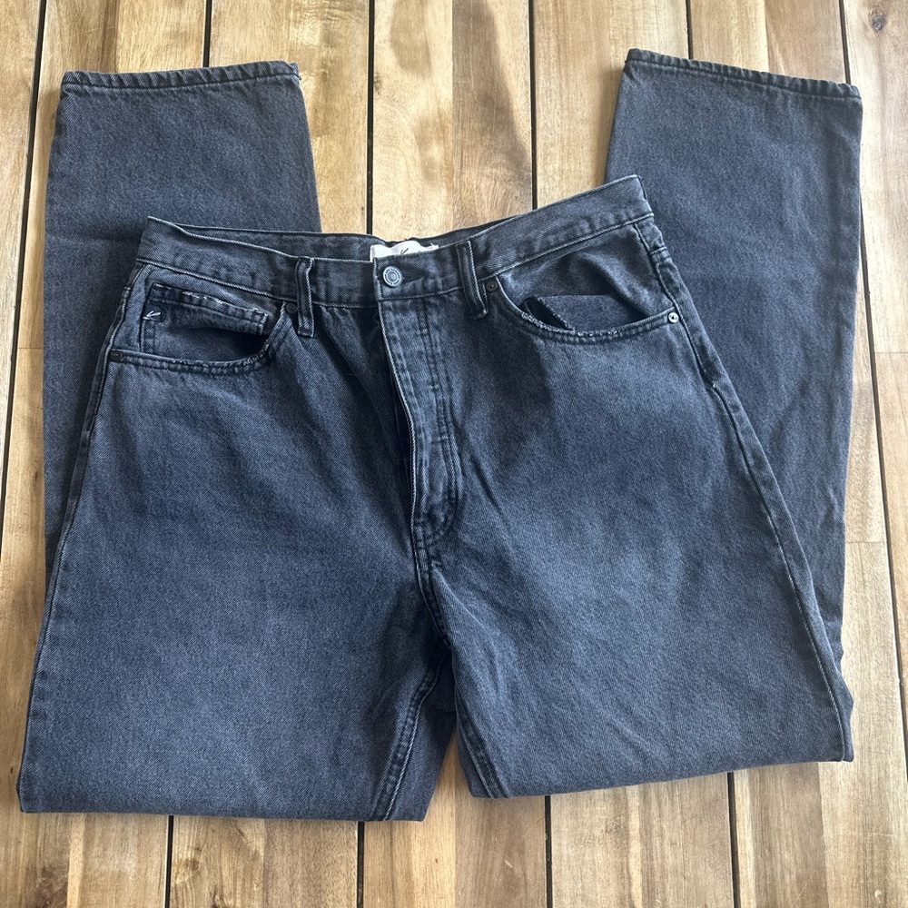 KanCan Washed Black Straight Jeans